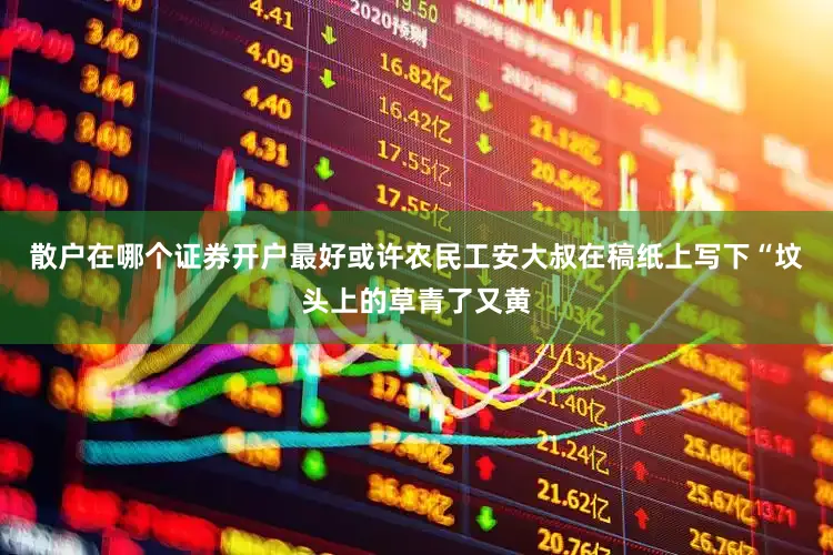 散户在哪个证券开户最好或许农民工安大叔在稿纸上写下“坟头上的草青了又黄
