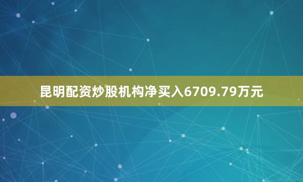 昆明配资炒股机构净买入6709.79万元